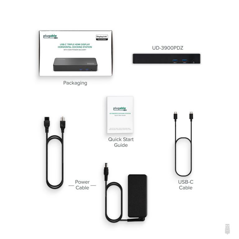 Plugable Technologies UD-3900PDZ laptop dock/port replicator Docking USB 3.2 Gen 1 (3.1 Gen 1) Type-C Black – image 9