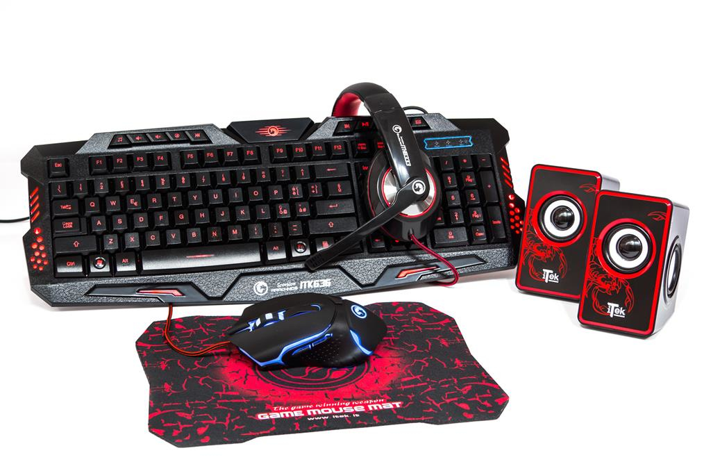 itek ITSCBOX keyboard Mouse included Gaming USB Black