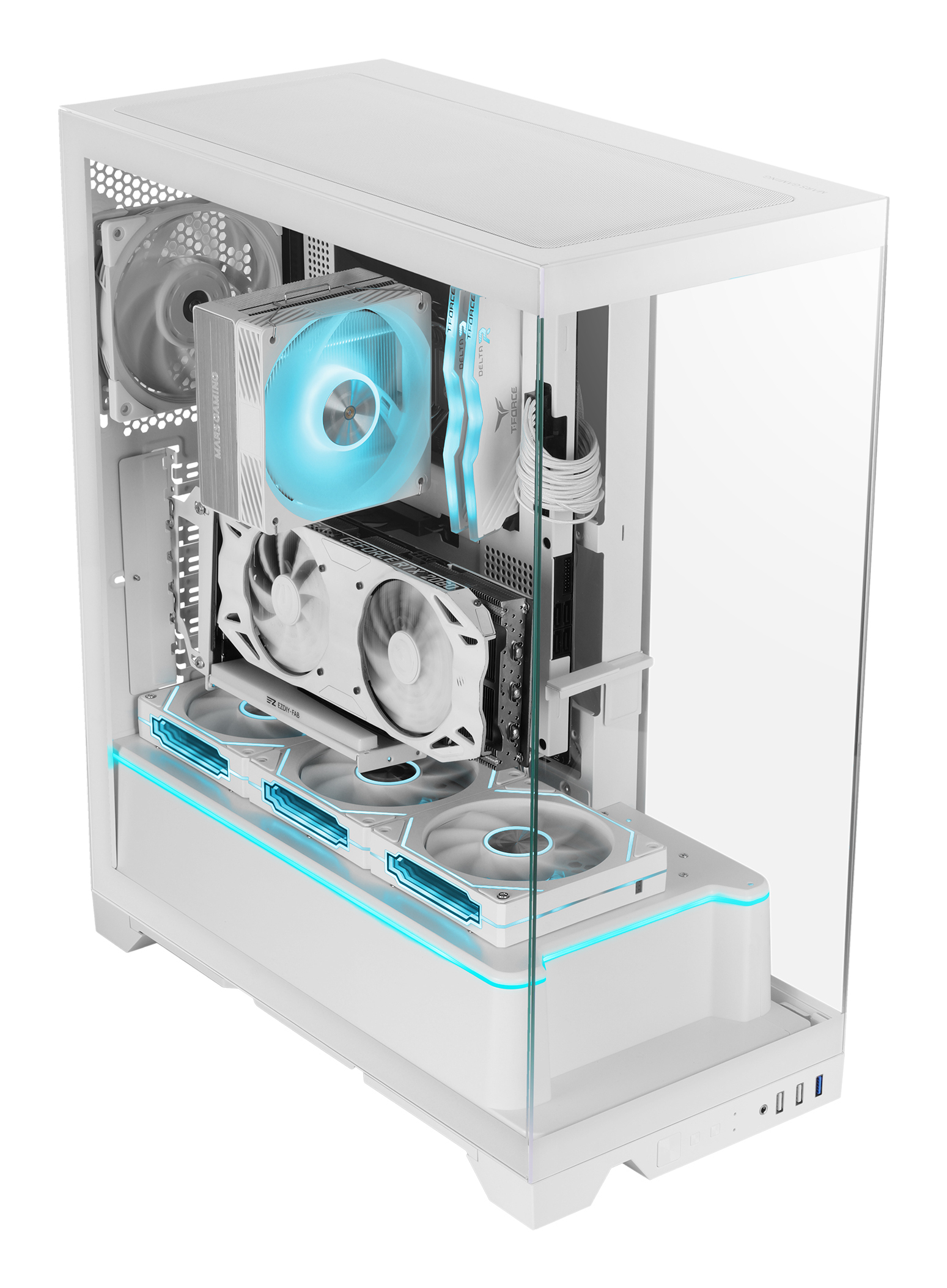 Mars Gaming MCPRISMAW computer case Midi Tower White – image 2
