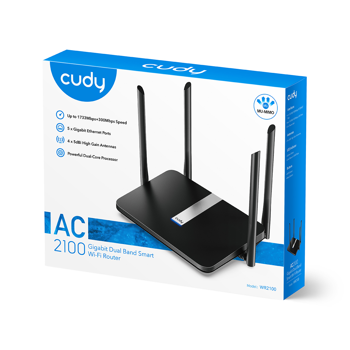 Cudy WR2100 wireless router Gigabit Ethernet Dual-band (2.4 GHz – image 6