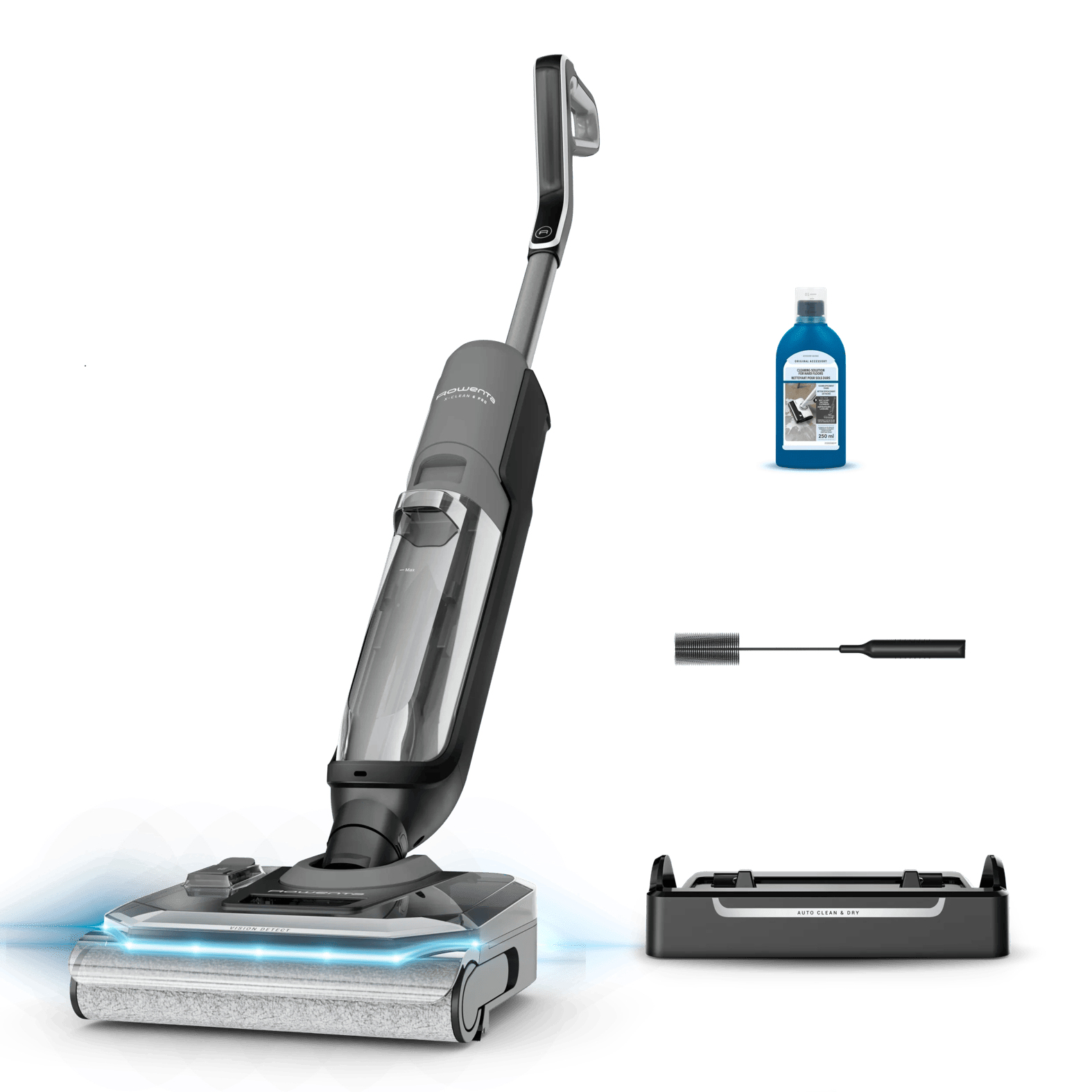 Rowenta X-Clean 6 Pro GZ4076E0 stick vacuum/electric broom Electric mop Battery Dry&wet Bagless Black, Grey