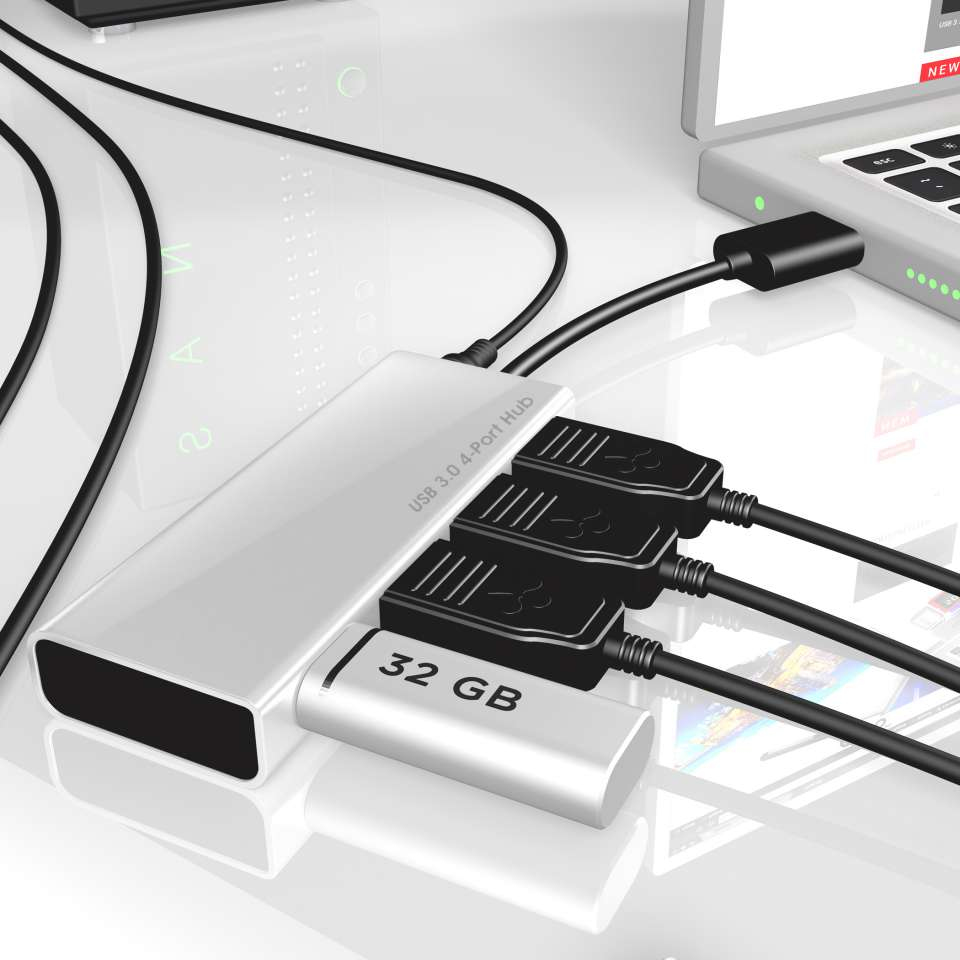 CLUB3D USB 3.0 Hub 4-Port with Power Adapter – image 9