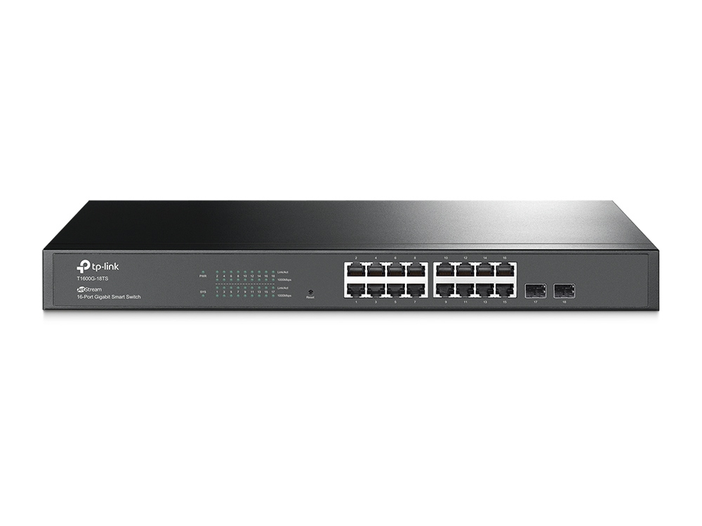 TP-Link T1600G-18TS network switch Managed L2/L3/L4 Gigabit Ethernet (10/100/1000) 1U Black – image 1