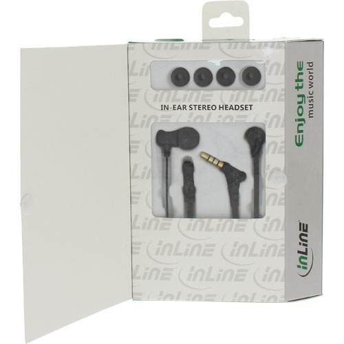 InLine 55353 headphones/headset Wired In-ear Calls/Music Black – image 3