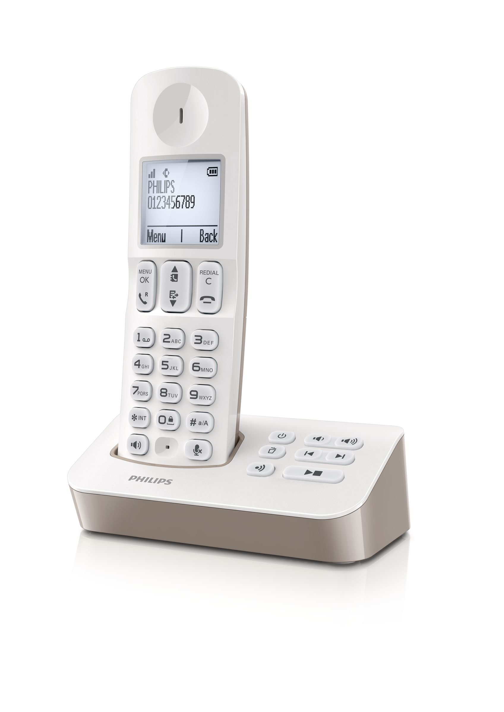 Philips D4051WC/FR telephone DECT telephone Caller ID Cappuccino