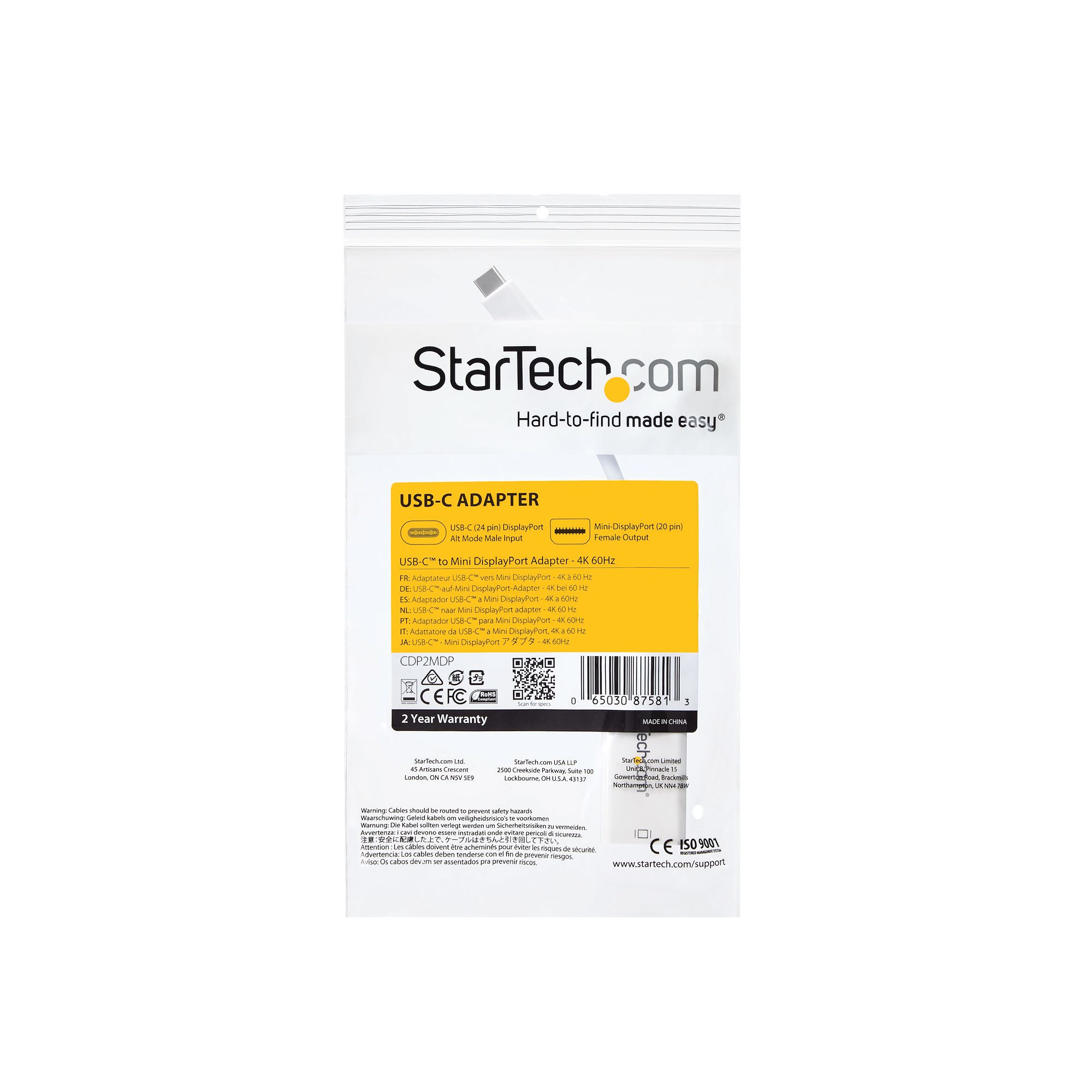 StarTech.com USB-C to Mini DisplayPort Adapter - 4K – image 7