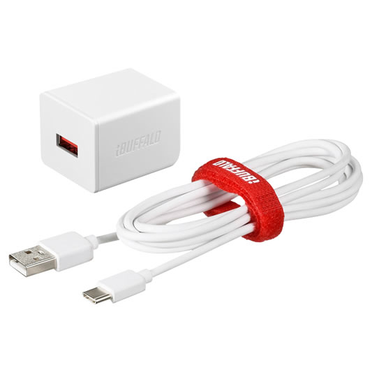 Buffalo BSMPA2402P1CWH mobile device charger Universal White AC Indoor