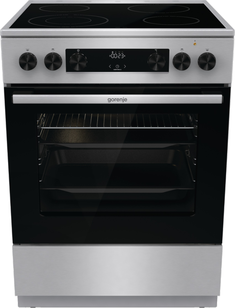 Gorenje GECS6C70XC cooker Freestanding cooker Electric Coil hob Stainless steel – image 1