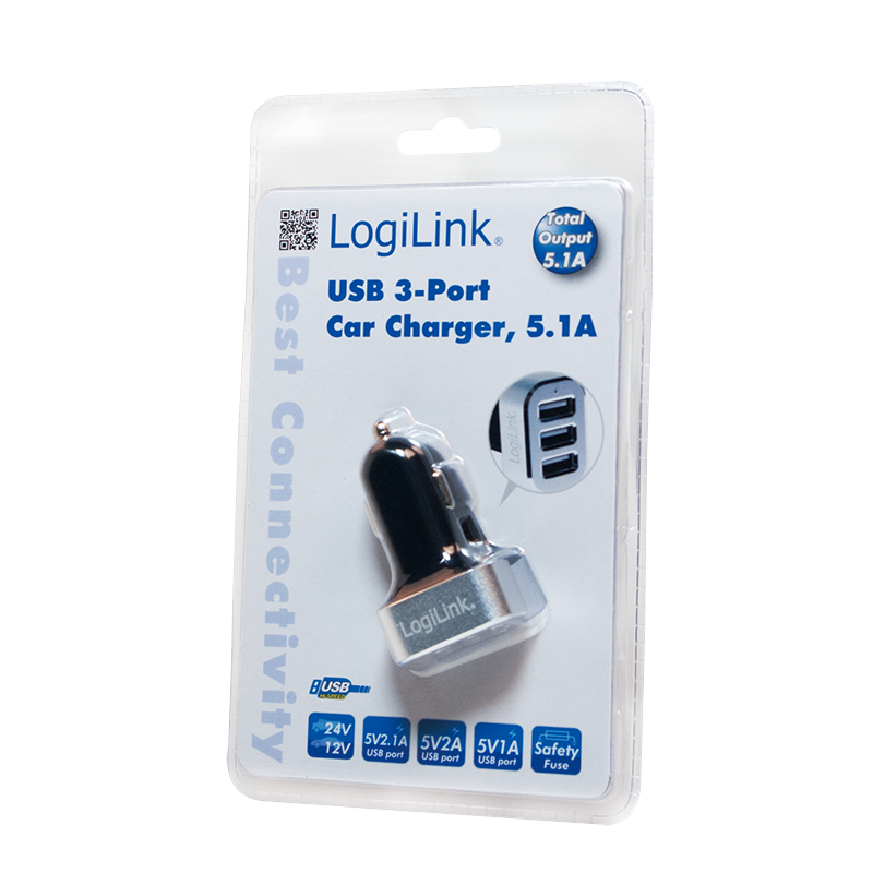 LogiLink PA0082 power adapter/inverter Auto Black, Silver – image 4