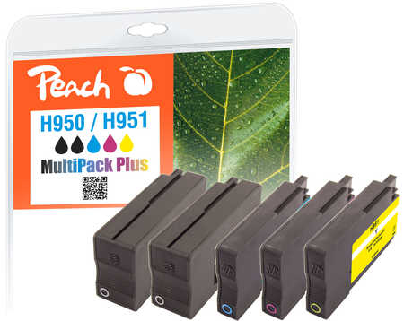 Peach PI300-702 ink cartridge 5 pc(s) Compatible Standard Yield Black, Cyan, Magenta, Yellow