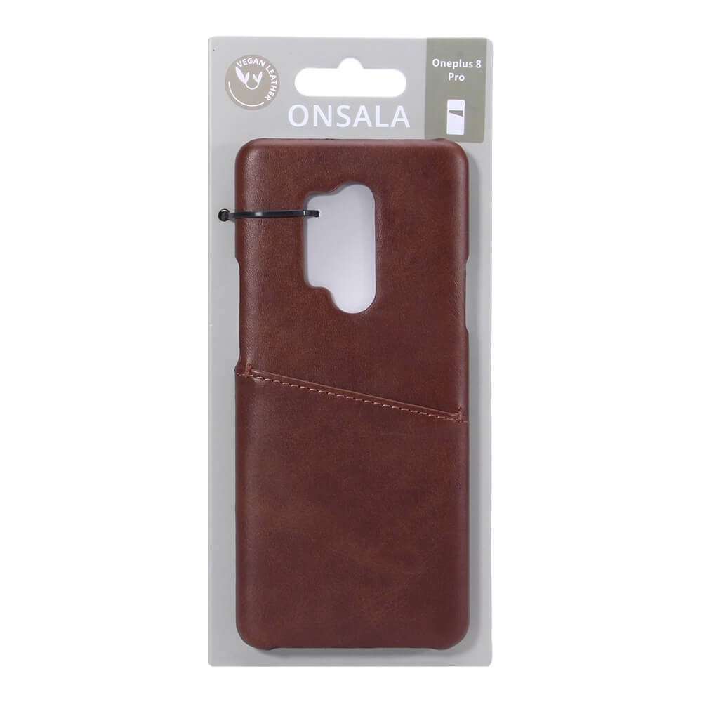 Onsala Mobilecover Brown Oneplus 8 Pro med Kortfack – image 2