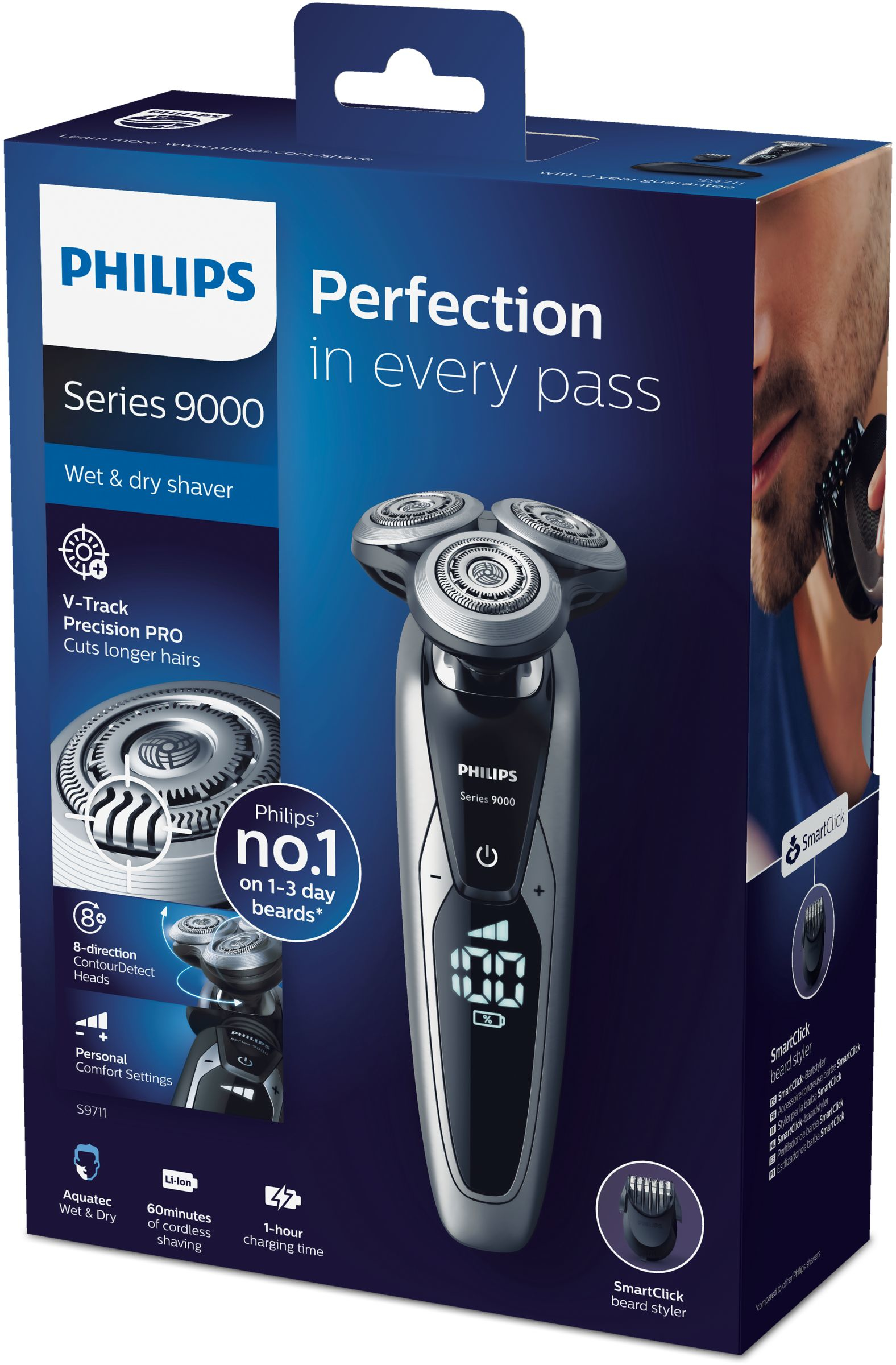 Philips SHAVER Series 9000 Wet and dry electric shaver S9711/41 – image 2