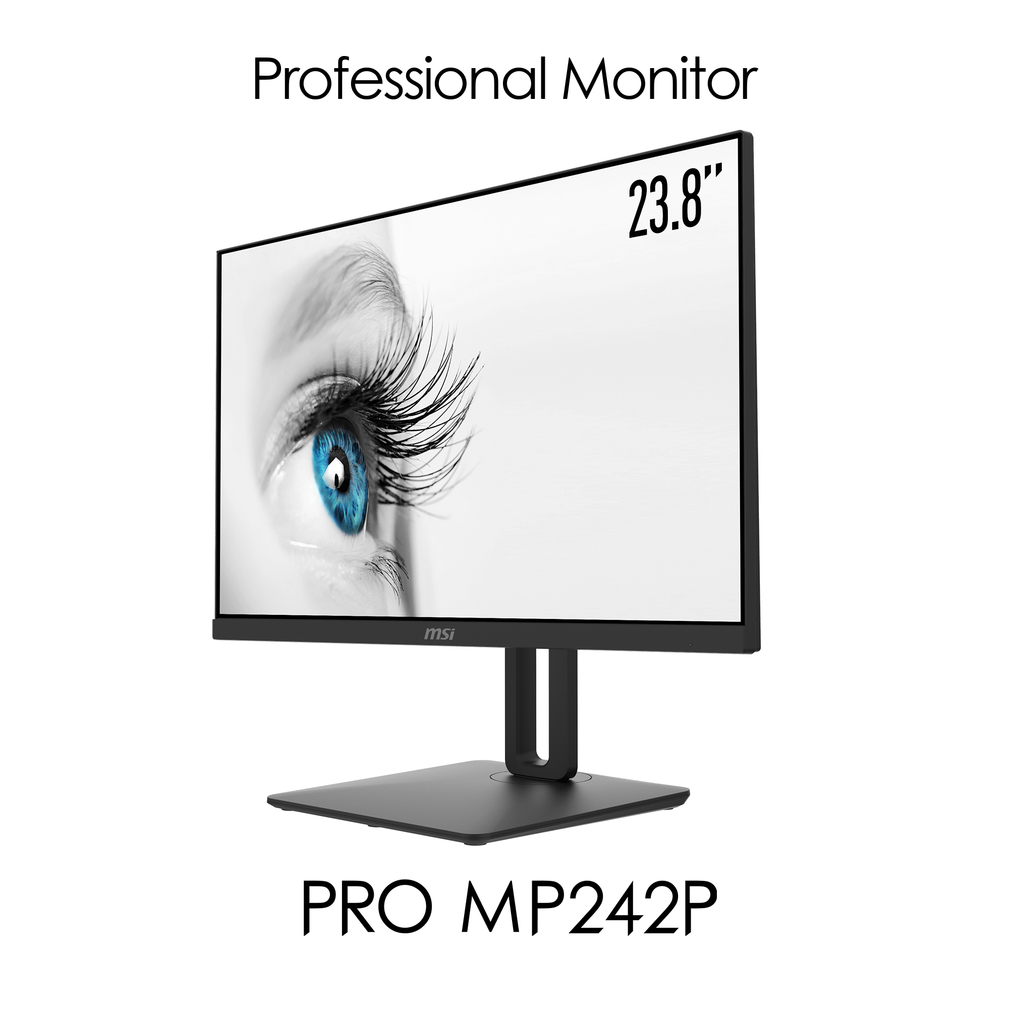 MSI Pro MP242P 23.8 Inch Monitor with Adjustable Stand, Full HD (1920 x 1080), 75Hz, IPS, 5ms, HDMI, VGA, Built-in Speakers, Anti-Glare, Anti-Flicker, Less Blue – image 4