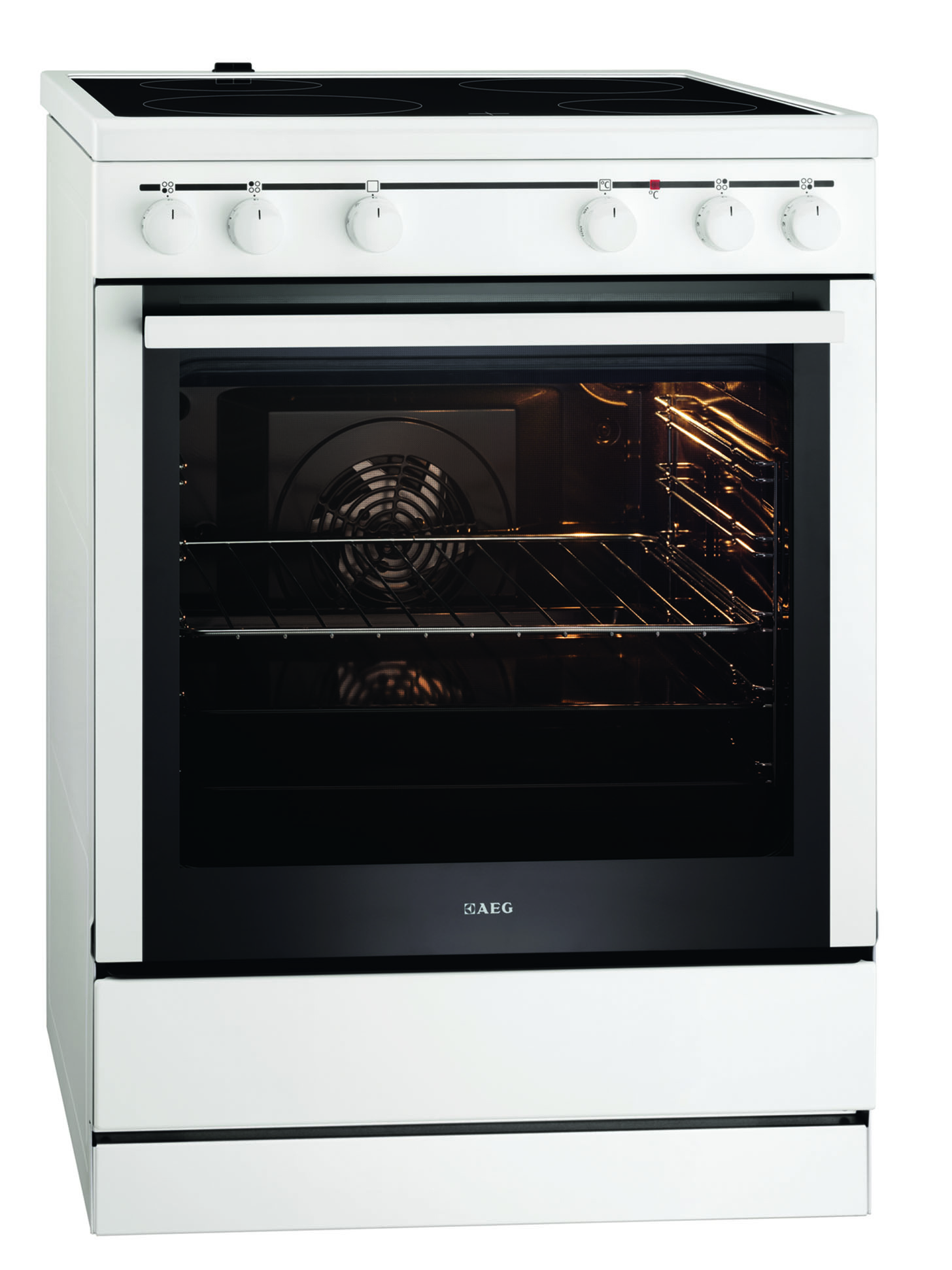AEG 30006VL-WN Freestanding cooker Electric Black, White