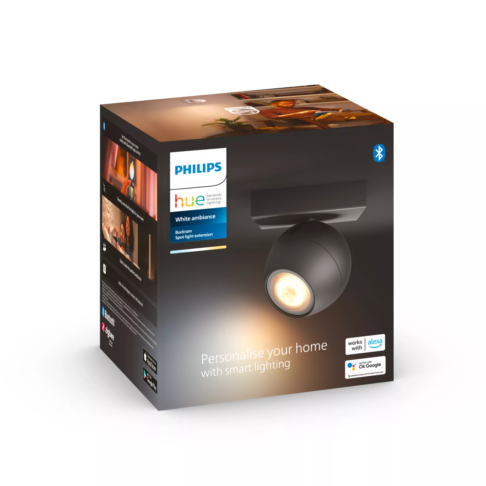 Philips by Signify Philips Hue White ambience Buckram single spotlight ext. – image 3