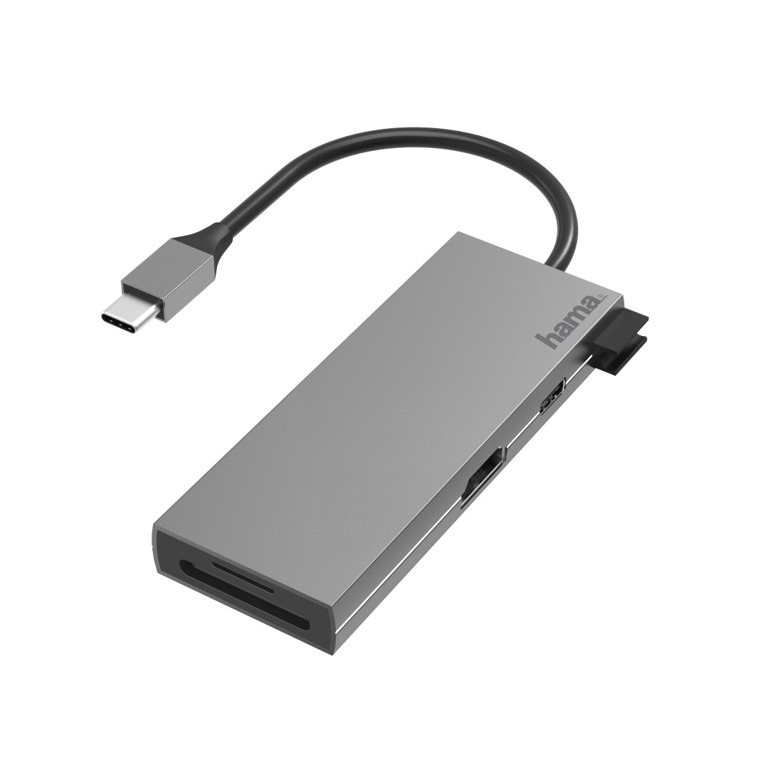 Hama 00200110 laptop dock/port replicator USB 3.2 Gen 1 (3.1 Gen 1) Type-C Grey – image 1
