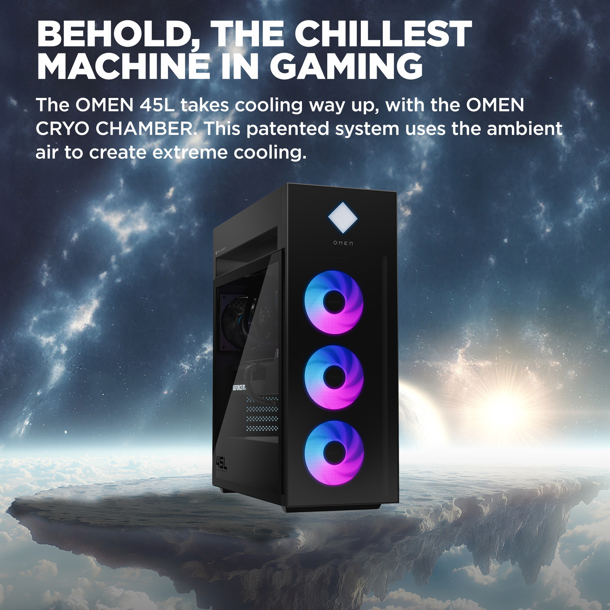 OMEN by HP 45L GT22-3090 Intel Core Ultra 9 285K 64 GB DDR5-SDRAM 2 TB SSD NVIDIA GeForce RTX 5090 Windows 11 Pro Desktop PC Black image 2