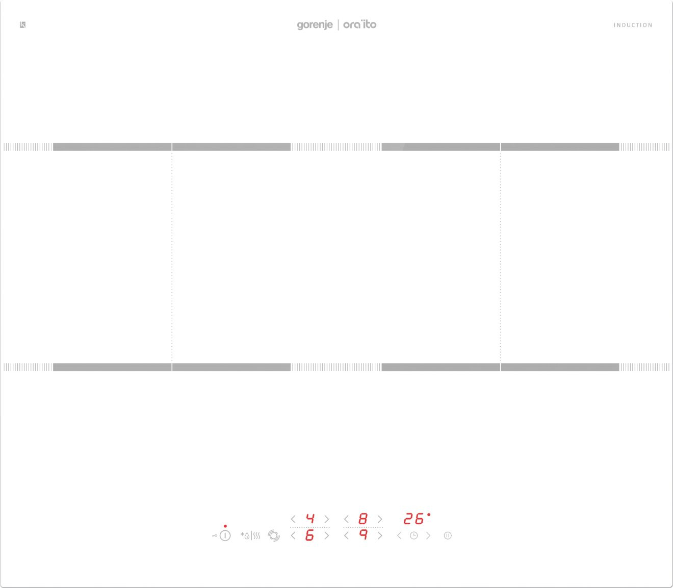Gorenje IT646ORAW White Built-in Zone induction hob 4 zone(s) – image 2