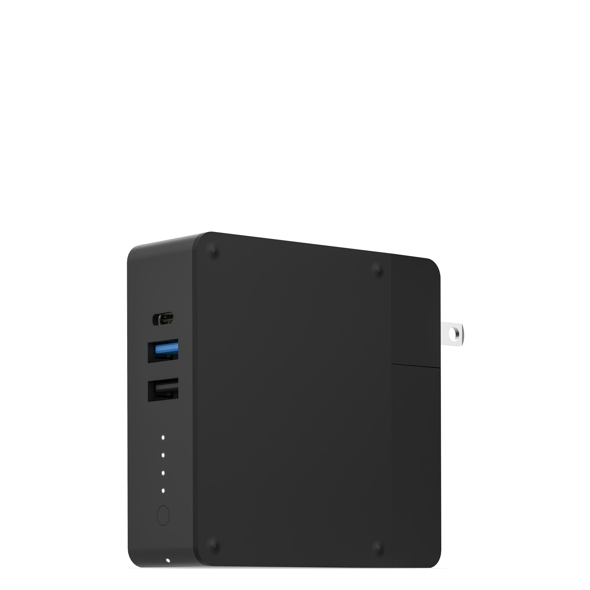mophie Global Powerstation hub(6000mAh) Black (Portable battery hub with Qi wireless charging, interchangeable adapters, USB-C PD fast charge) – image 4