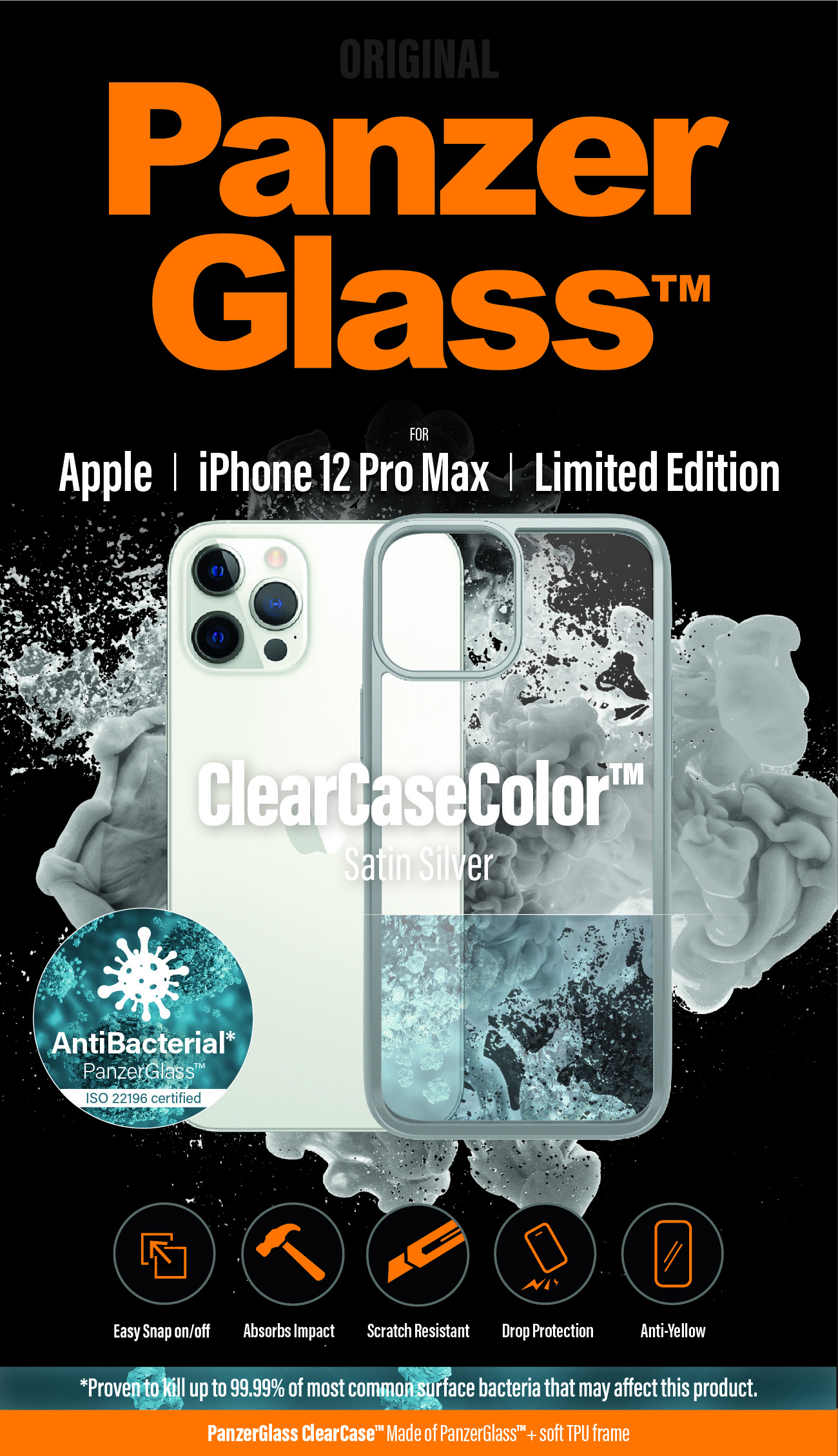 PanzerGlass ® ClearCaseColor™ iPhone 12 Pro Max - Satin Silver Limited Edition – image 9