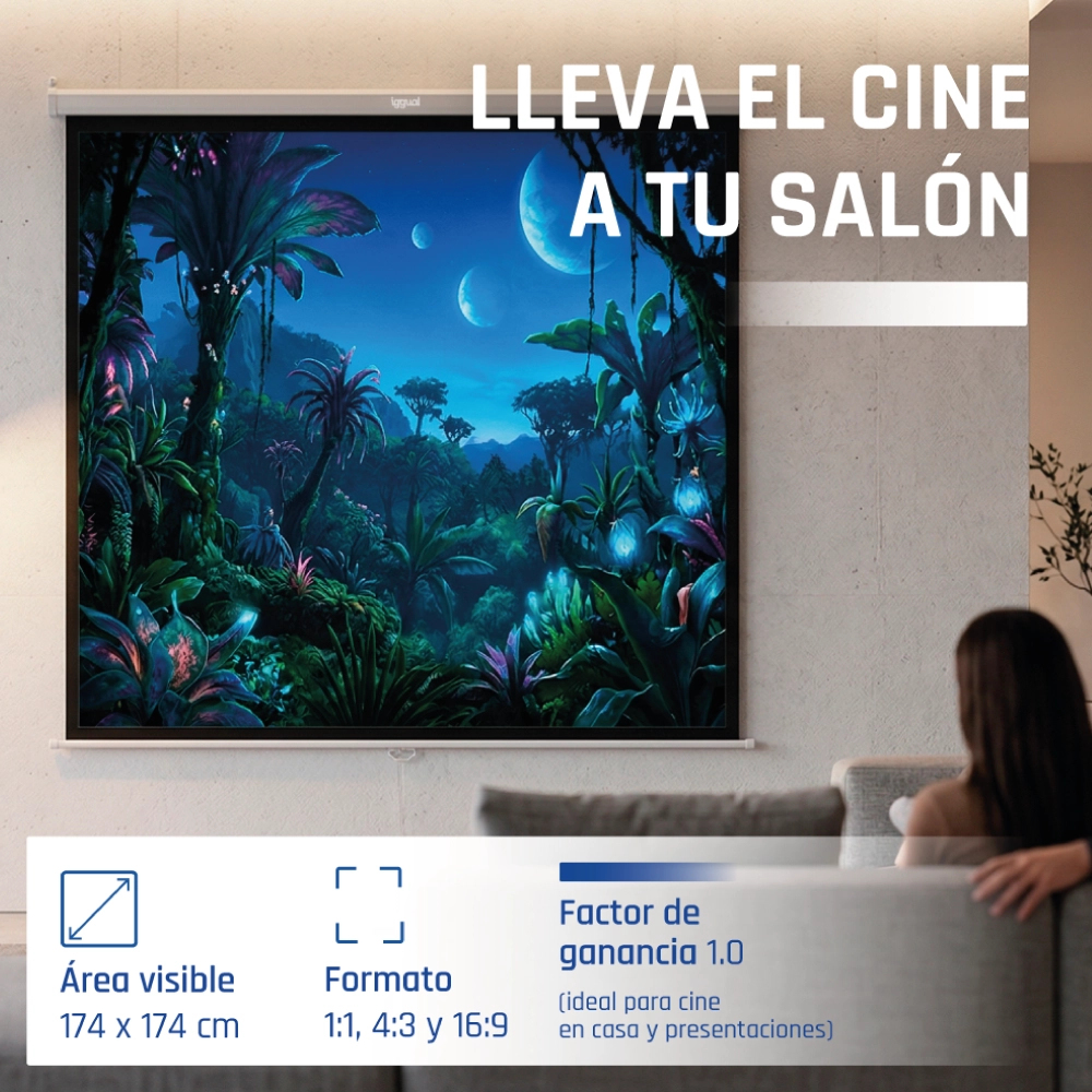 iggual PSIMS180 projection screen 2.54 m (100") 1:1 – image 2