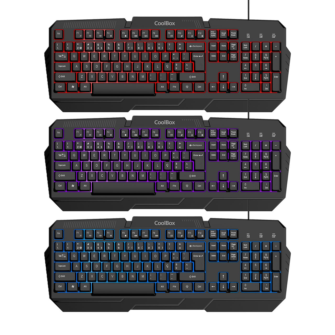 CoolBox COO-KTRAA-15PT keyboard Mouse included Gaming USB Portuguese Black – image 2