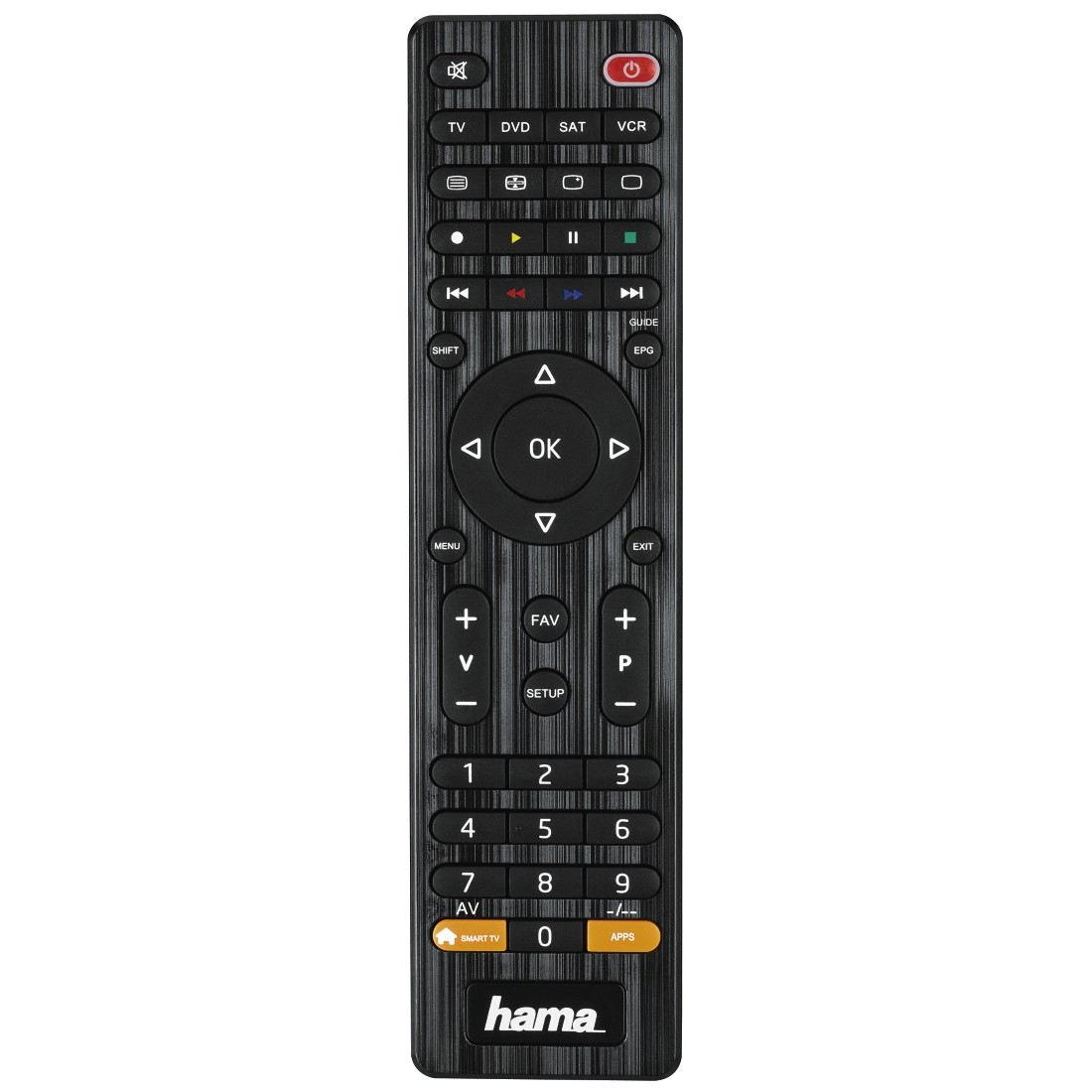 Hama 00012306 remote control IR Wireless DVD/Blu-ray, STB, TV, VCR Press buttons