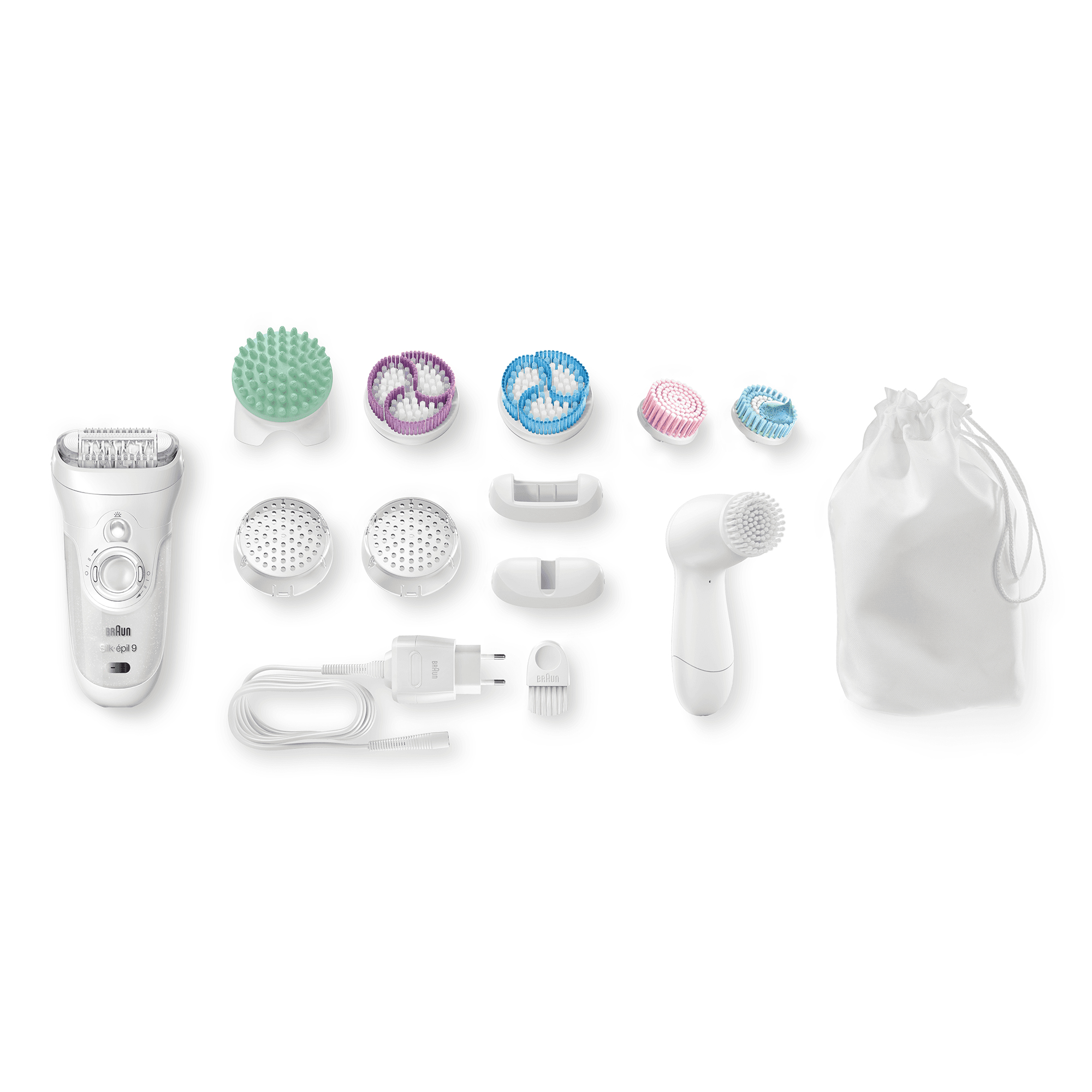 Braun Silk-épil 9 81632129 epilator 40 tweezers White, Silver – image 4
