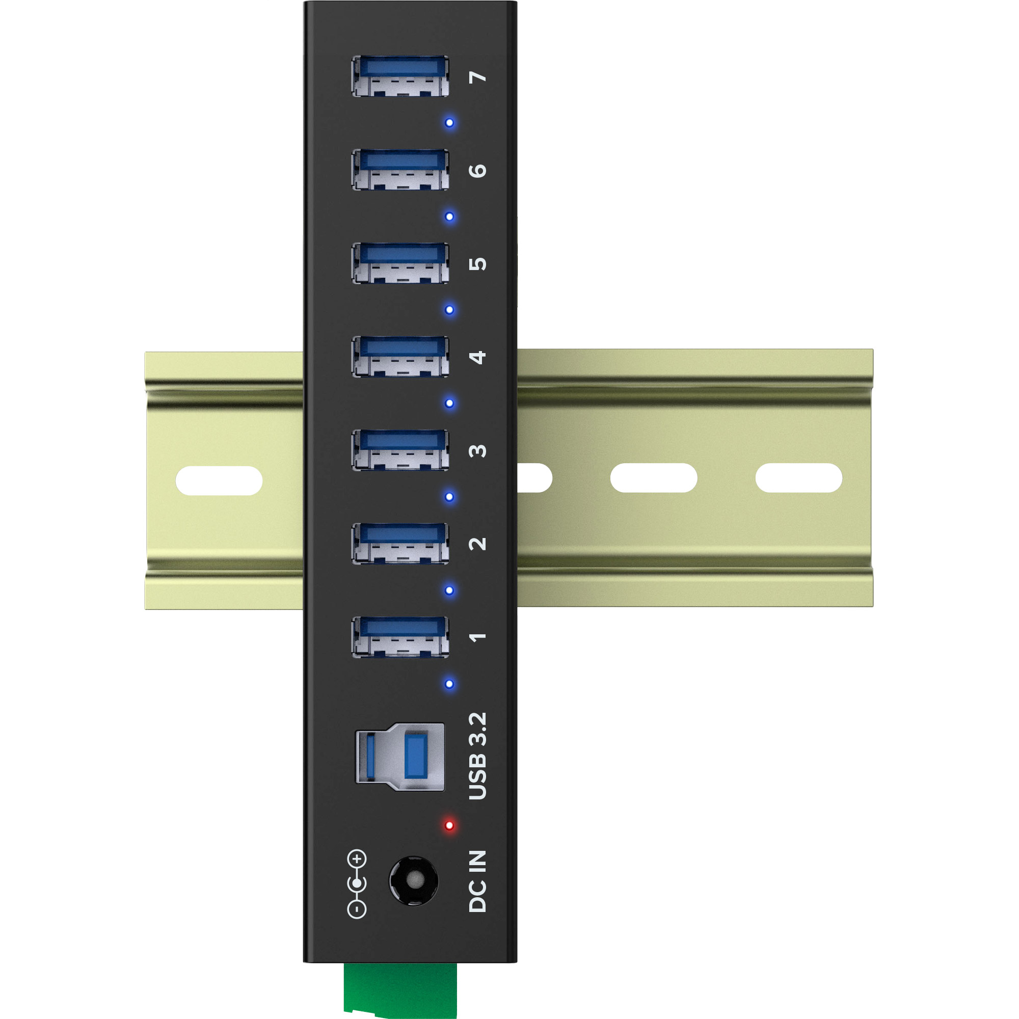 InLine 35396B interface hub USB 3.2 Gen 1 (3.1 Gen 1) Type-B 5000 Mbit/s Black – image 2