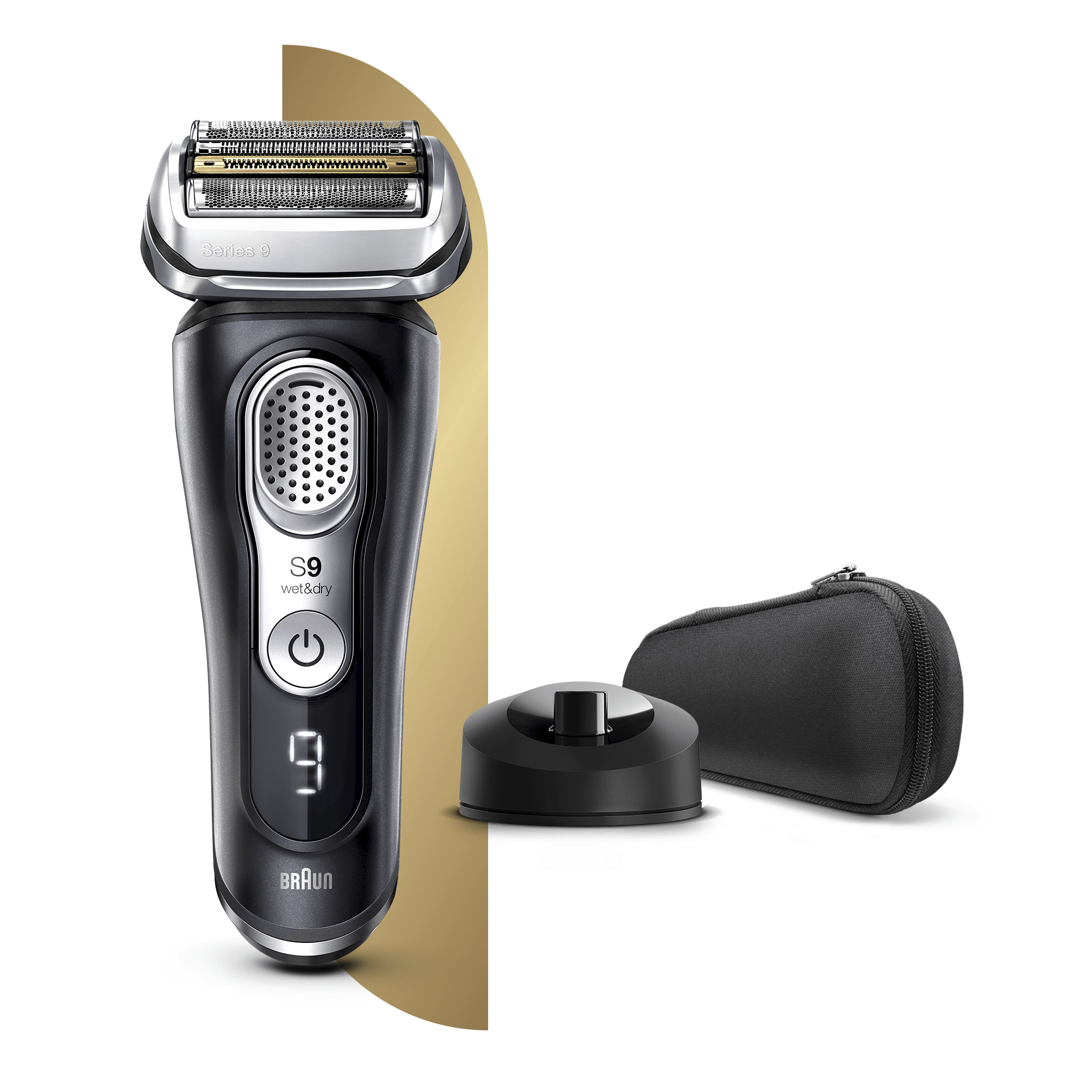 Braun Series 9 9340s Latest Generation Electric Shaver, Charging Stand, Fabric Case, Noir – image 3