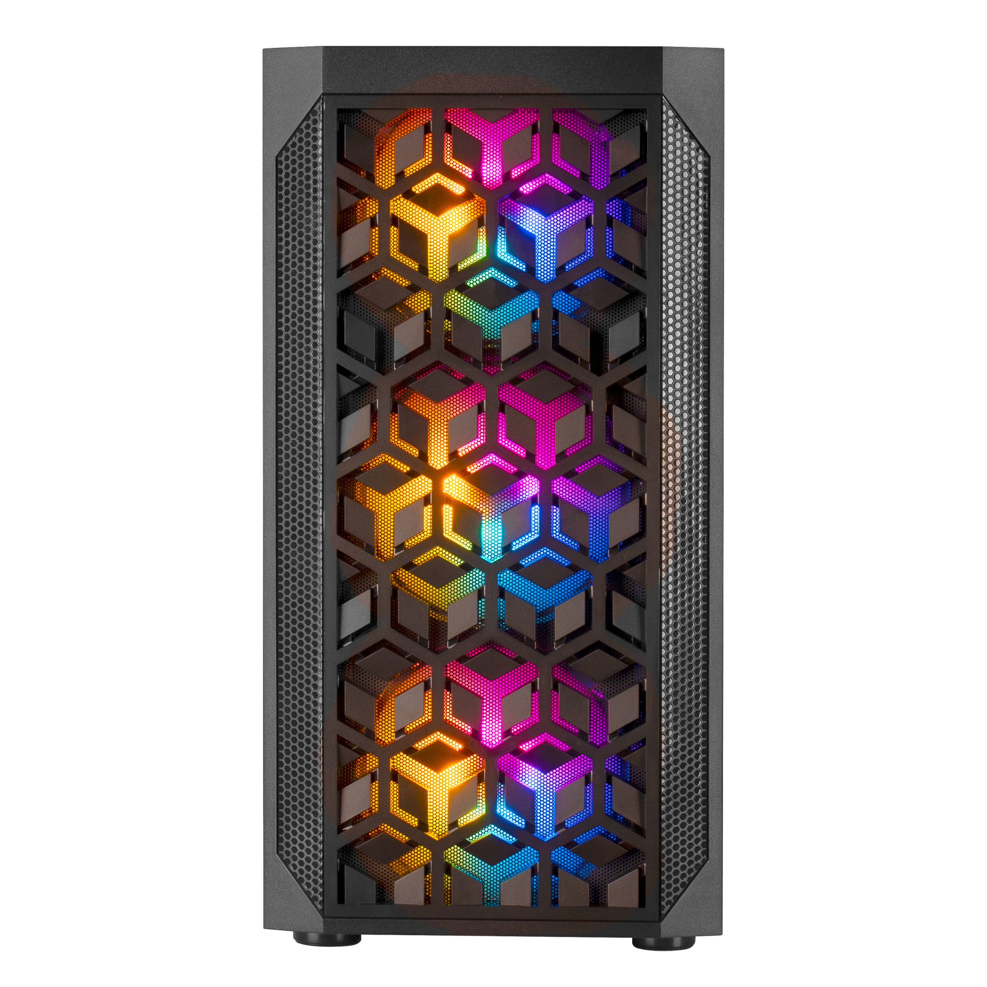 Mars Gaming MCMESH Micro ATX Gaming PC Case 3x FRGB Fan Black – image 2