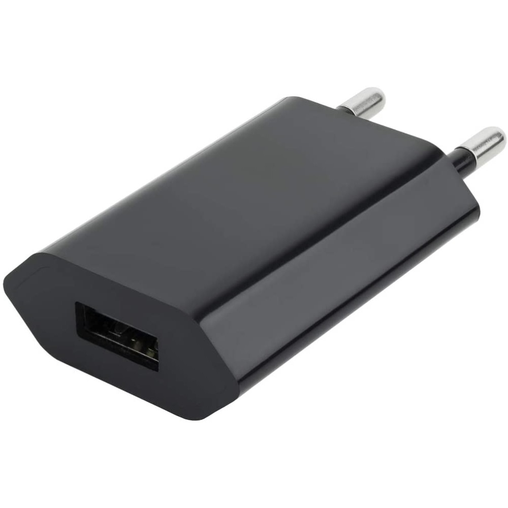 Techly Compact Charger USB 1A European Plug Black – image 1