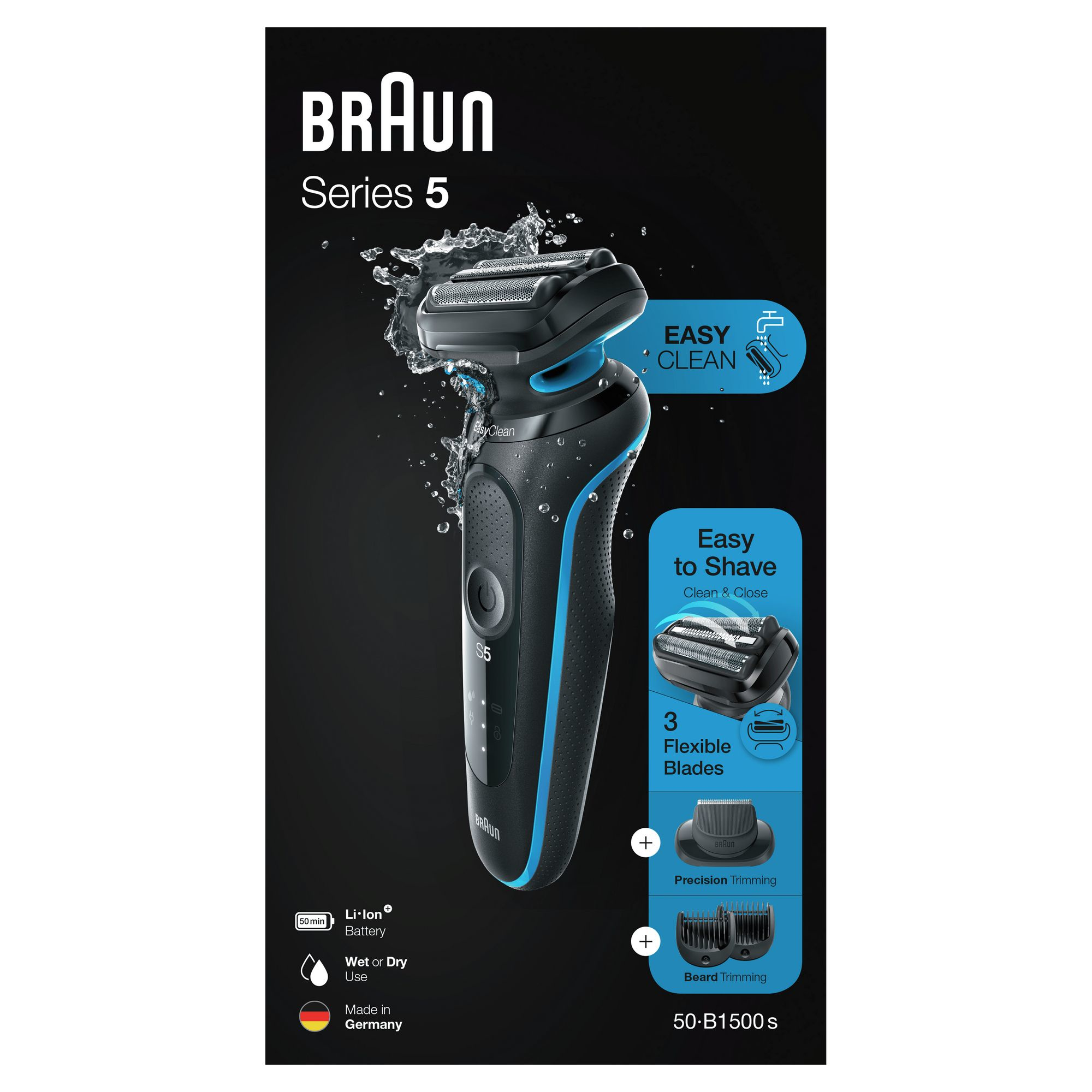 Braun Series 5 81726780 men's shaver Foil shaver Trimmer Blue