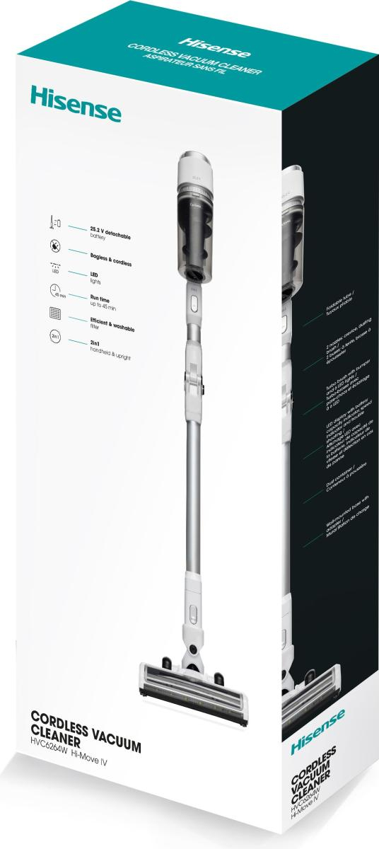 Hisense HVC6264W 2-in-1 stick vacuum Battery Dry EPA Bagless – image 9