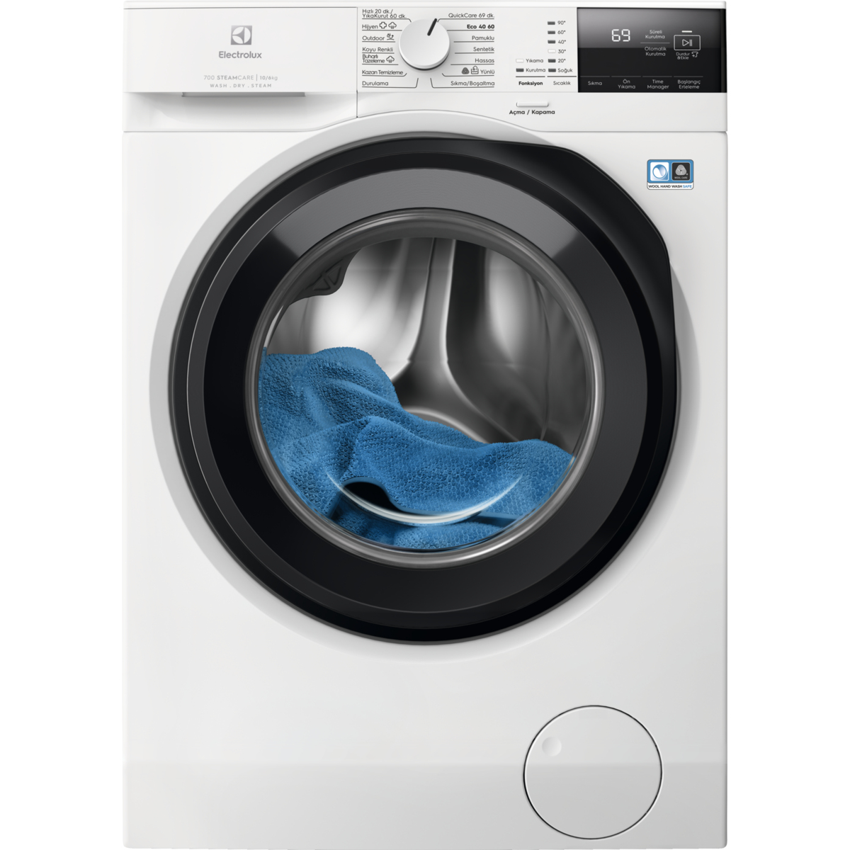 Electrolux EW7W2612T washer dryer Freestanding Front-load White