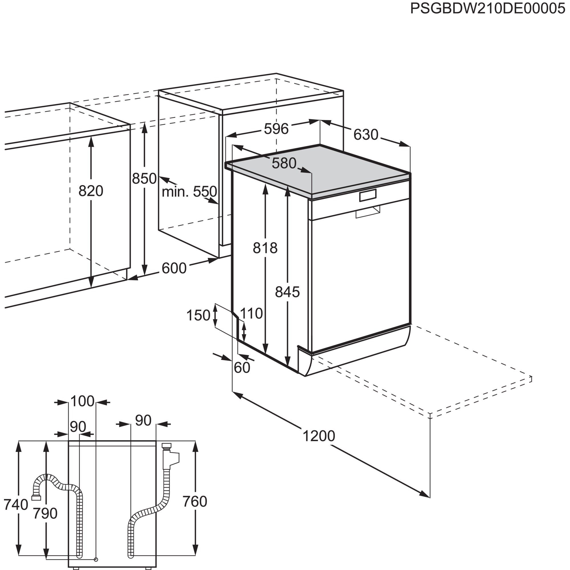 Electrolux ESF5535LOW dishwasher Freestanding 13 place settings – image 2