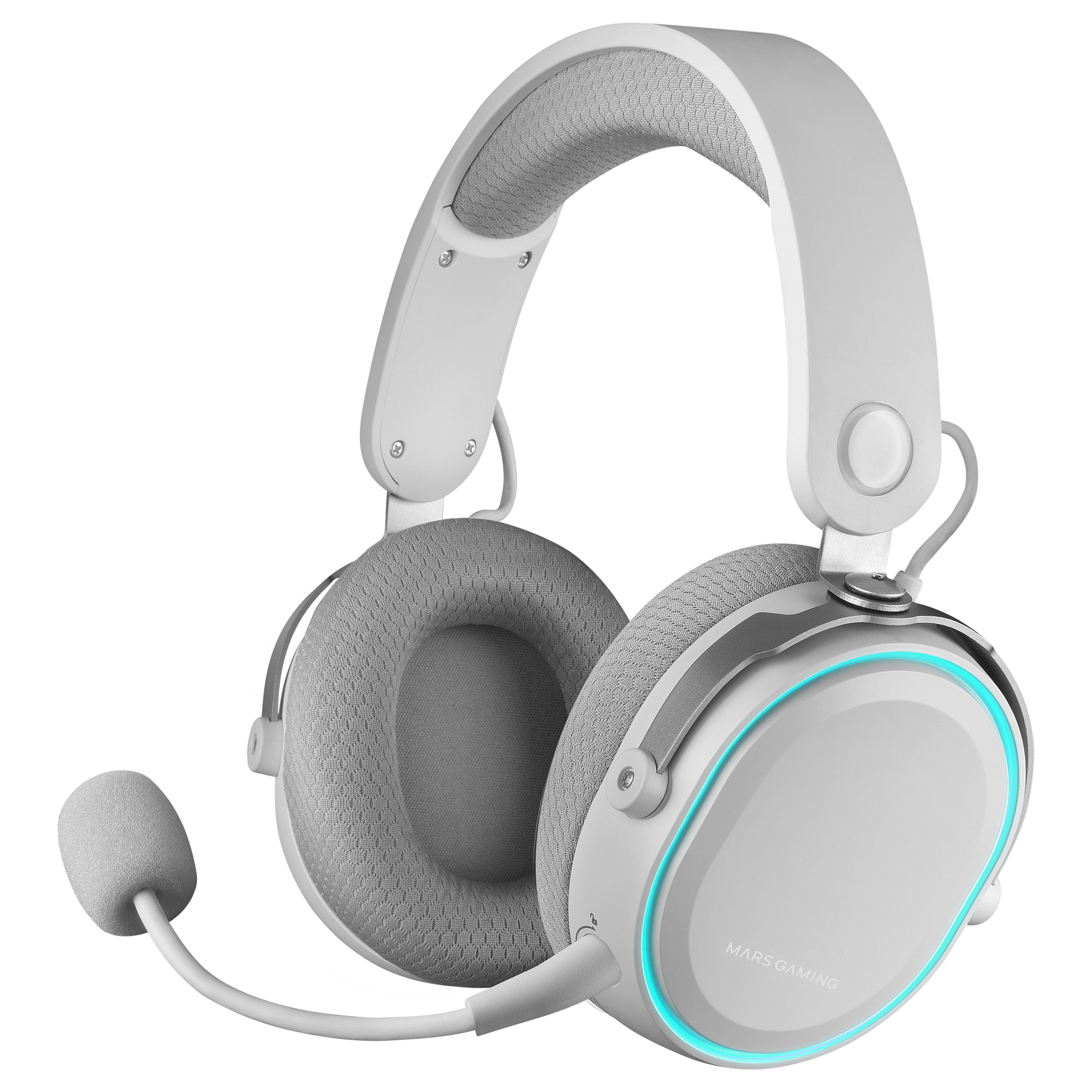 Mars Gaming MHWW Wireless Headset 7.1 + Detachable Microphone White – image 1