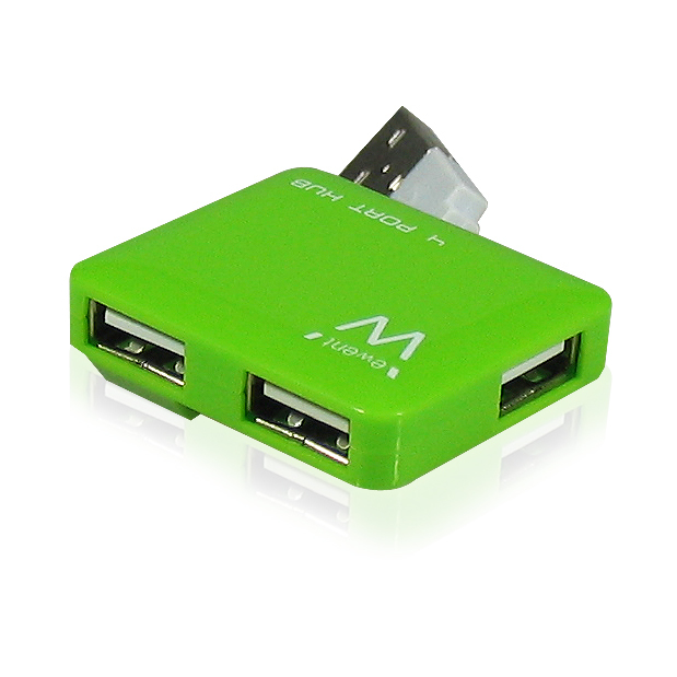 Ewent EW1127 interface hub 480 Mbit/s Green