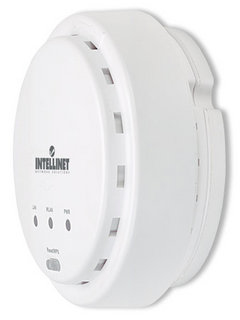 Intellinet High-Power Ceiling Mount Wireless 300N PoE Access Point, 300 Mbps, 2T2R MIMO, PoE Support, Bridge, Repeater, Multiple SSIDs and VLANs, 26 dBm, 400 mW – image 3
