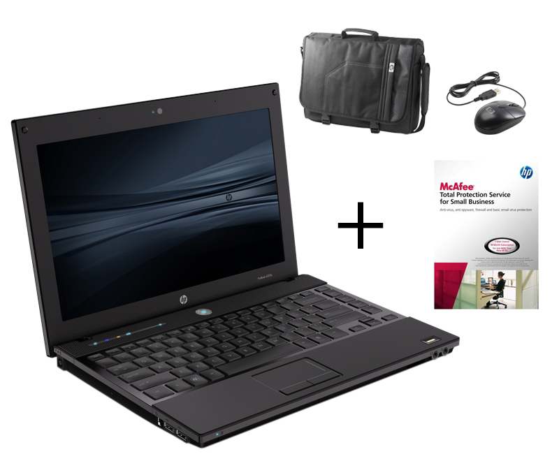 HP ProBook 4310s + McAfee TPS for SBS + Basic Messenger Carrying Case + USB Optical Travel Mouse – image 1