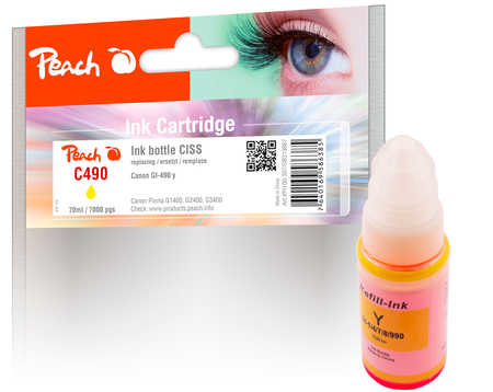 Peach PI100-307 ink cartridge 1 pc(s) Compatible Standard Yield Yellow