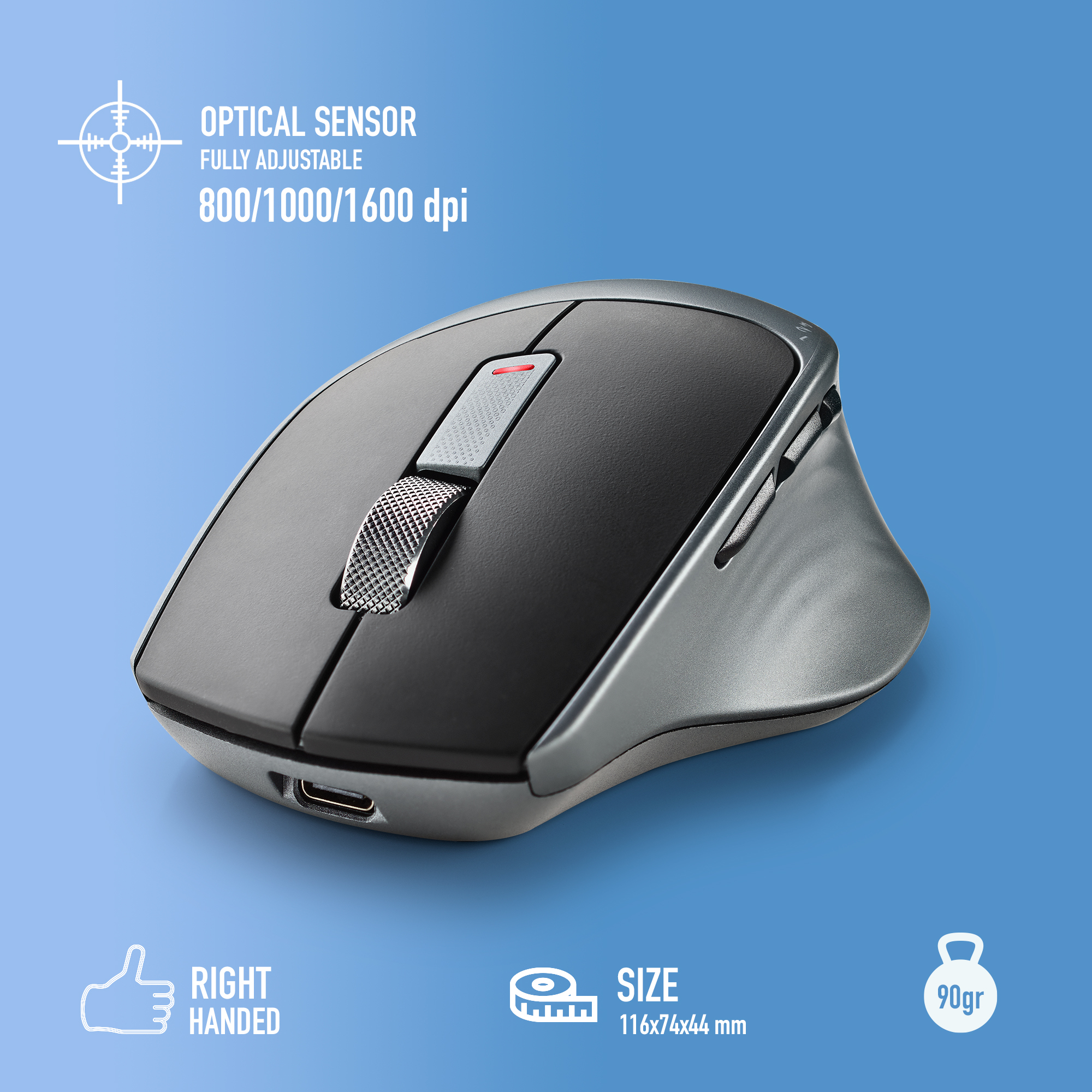 NGS LUSH-RB mouse Office Right-hand RF Wireless Optical 1600 DPI – image 9