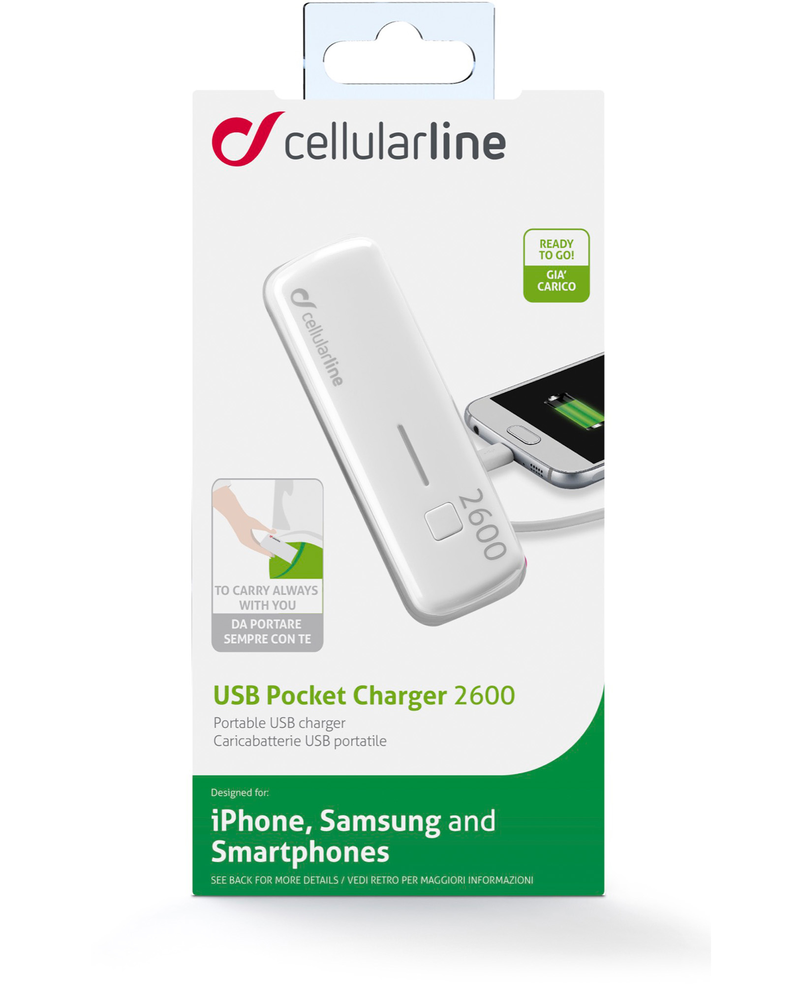 Cellularline USB Pocket Charger 2600 - Universal – image 2