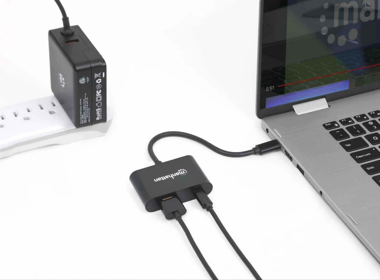 Manhattan USB-C to HDMI and USB-C (inc Power Delivery), 4K@60Hz – image 6