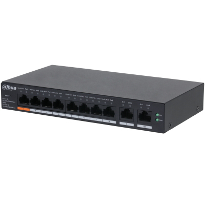 Dahua Technology CS4010-8GT-60 Managed L2 Gigabit Ethernet (10/100/1000) Power over Ethernet (PoE) Desktop/Wall-Mounting Black