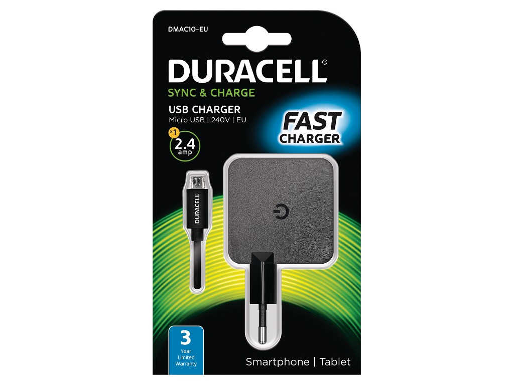 Duracell 2.4A Phone/Tablet Wall Charger – image 2