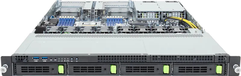 GIGABYTE R163-Z34-AAH1 AMD SoC Socket SP5 Rack (1U) Black, Steel – image 2