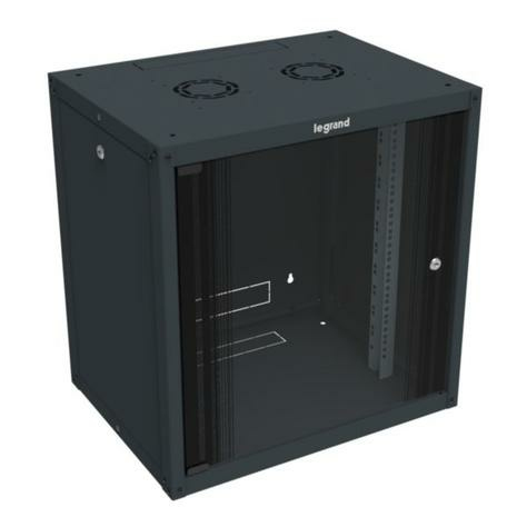 Legrand 646253 püstik 15U Seinale monteeritav riiul Must