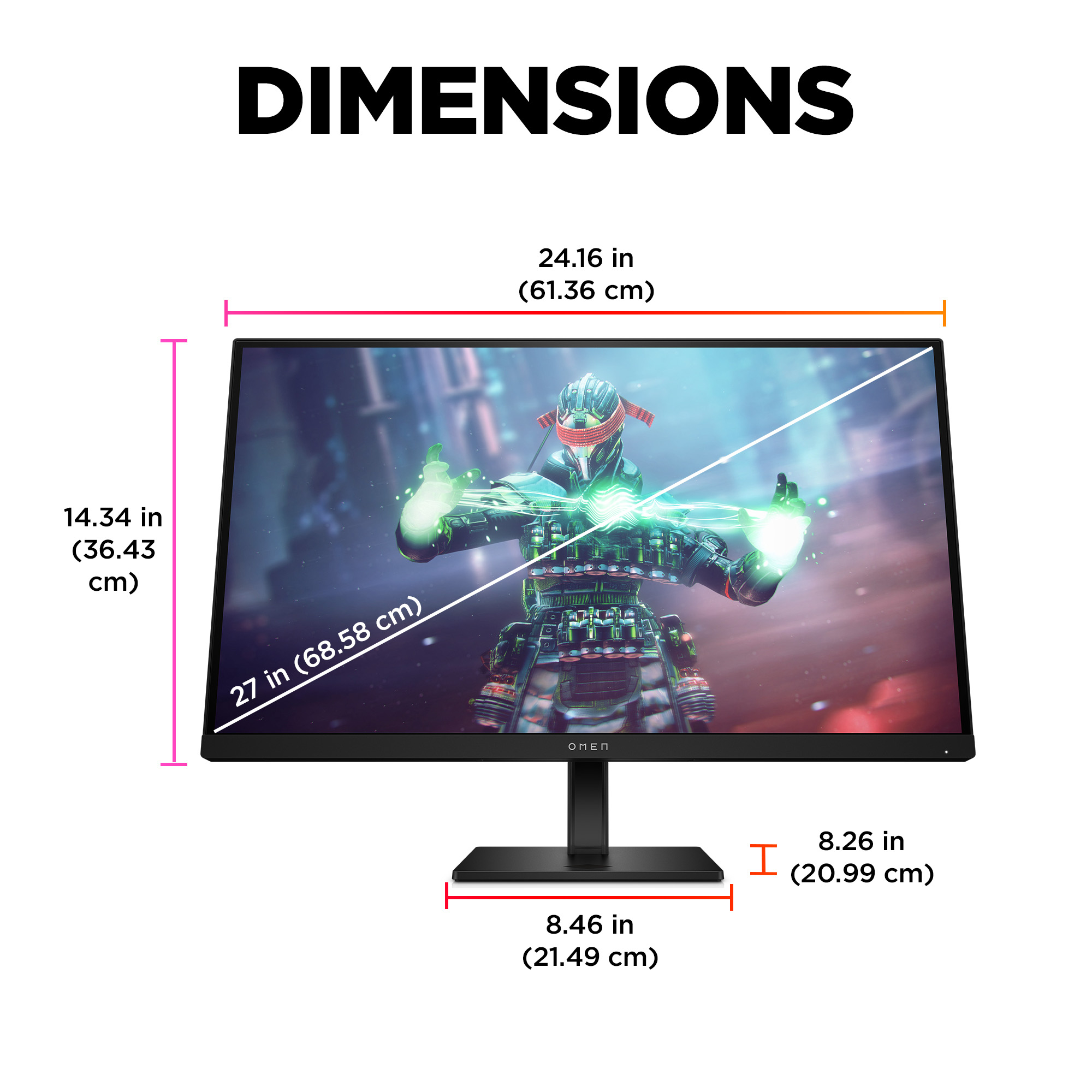 OMEN by HP 27 inch UHD 144Hz Gaming Monitor – OMEN 27k image 4