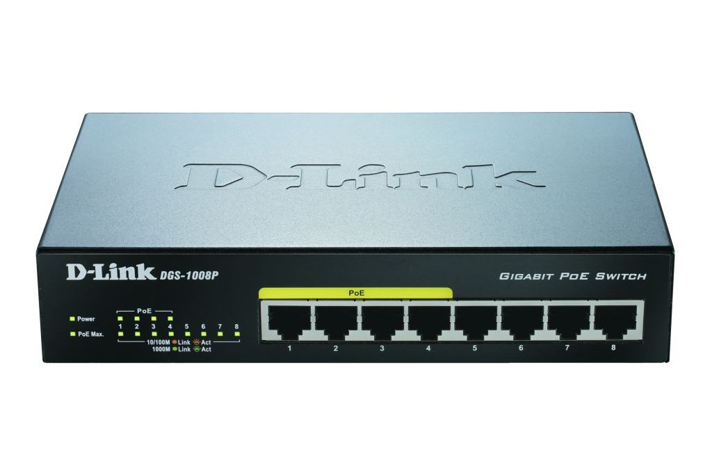 D-Link 8-port Gigabit PoE Unmanaged Switch